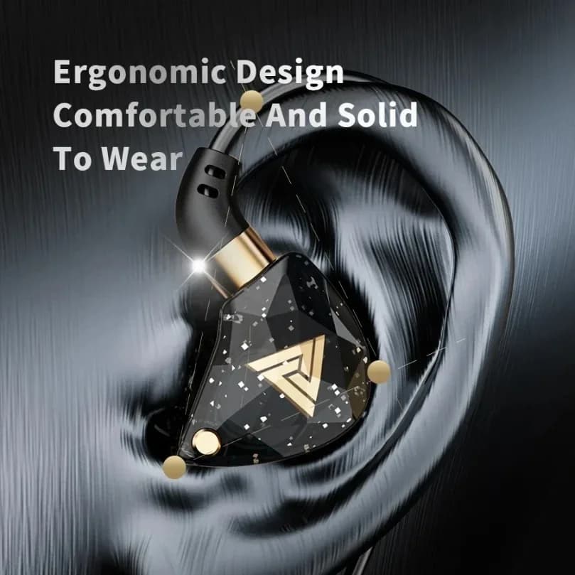 QKZ SK8 Dynamic Driver In Ear Monitor Earbuds 3.5MM Wired Headset HIFI Bass Sport Running Gaming Headphone With Microphone