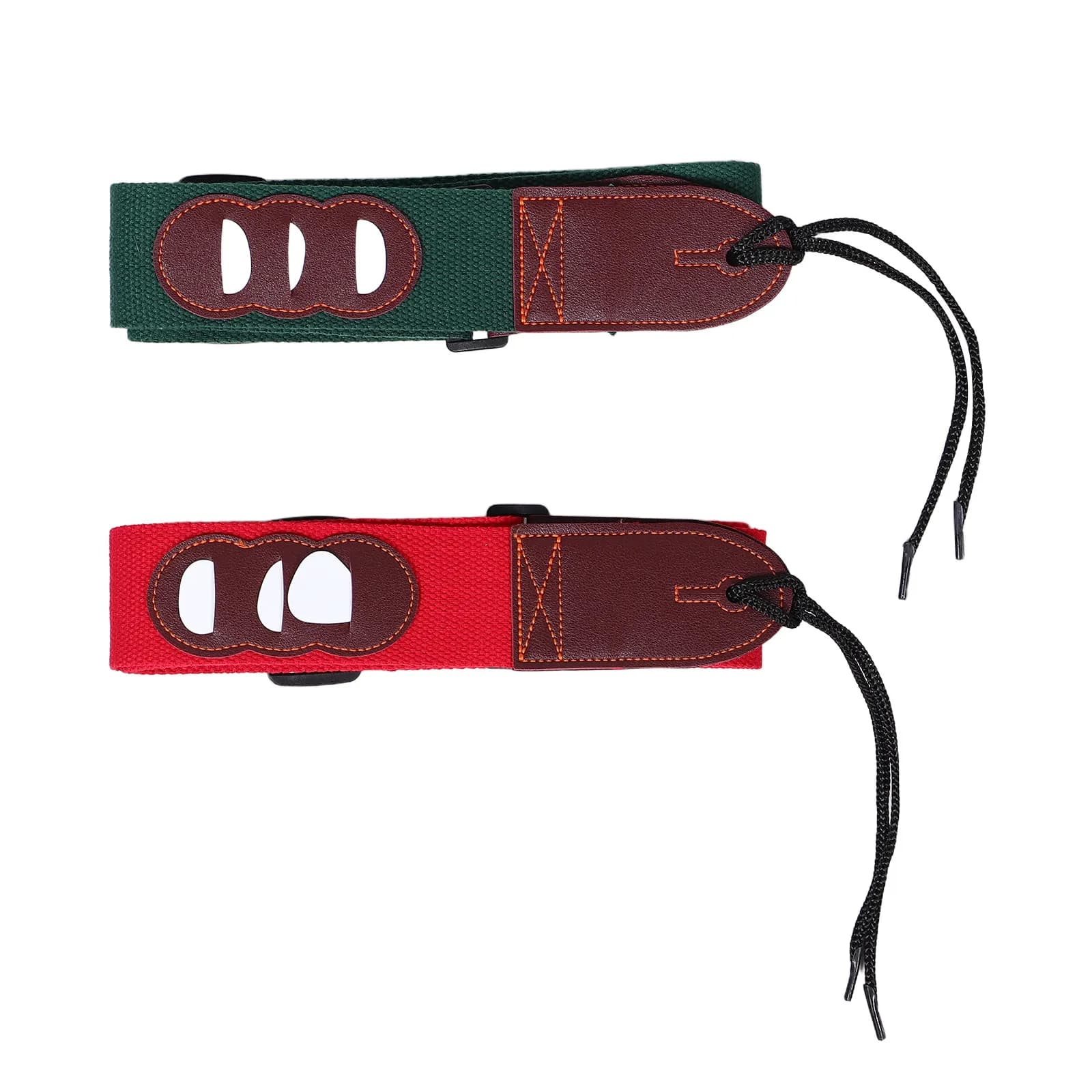 2Pcs Acoustic Guitar Strap Polyester Adjustable Universal Shoulder Neck Strap Pick Holder for Electric Bass Folk Ukulele