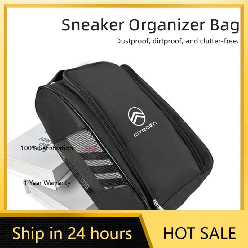 Borsa Portatile Antipolvere per Auto 2026, Adesivo per Auto, per Golf, Calcio, Tennis, Scarpe, per Citroen C4 C3 C5 C1 C2 VTS Berlingo Celysee Xs