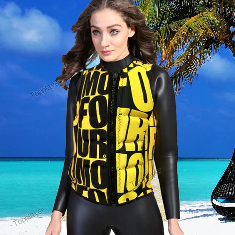 Giubbotto di salvataggio per adulti Neoprene Galleggiabilità Gilet da surf Sport acquatici Kayak Barca a motore Giubbotto di salvataggio Salvataggio Giubbotto di salvataggio professionale
