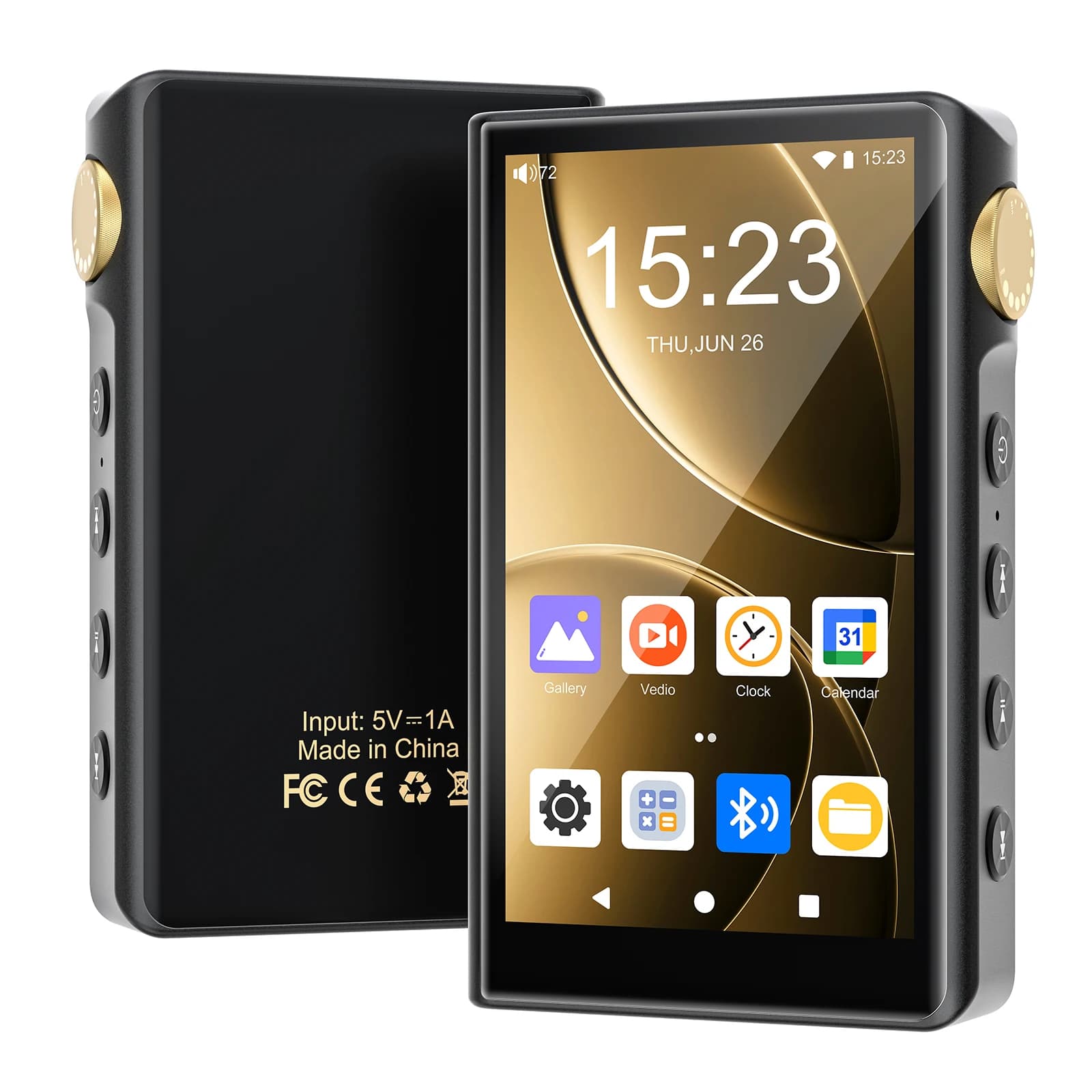 Lettore MP3 HiFi Android 12 Lettore audio DSD senza perdita WiFi Bluetooth integrato da 96 GB Supporto scheda TF da 512 GB