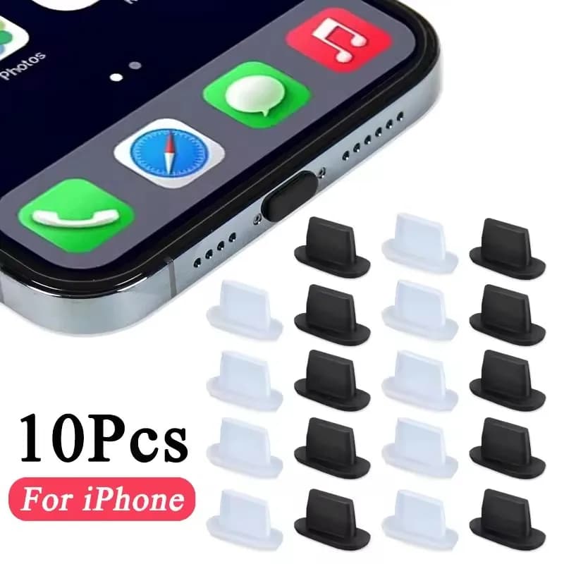 20/10/5Pcs Silicone Dust Plug for iPhone 12 13 14 Pro MAX 8 XS IOS Lightning Charging Port Cover Cap Soft Rubber Dustproof Plugs