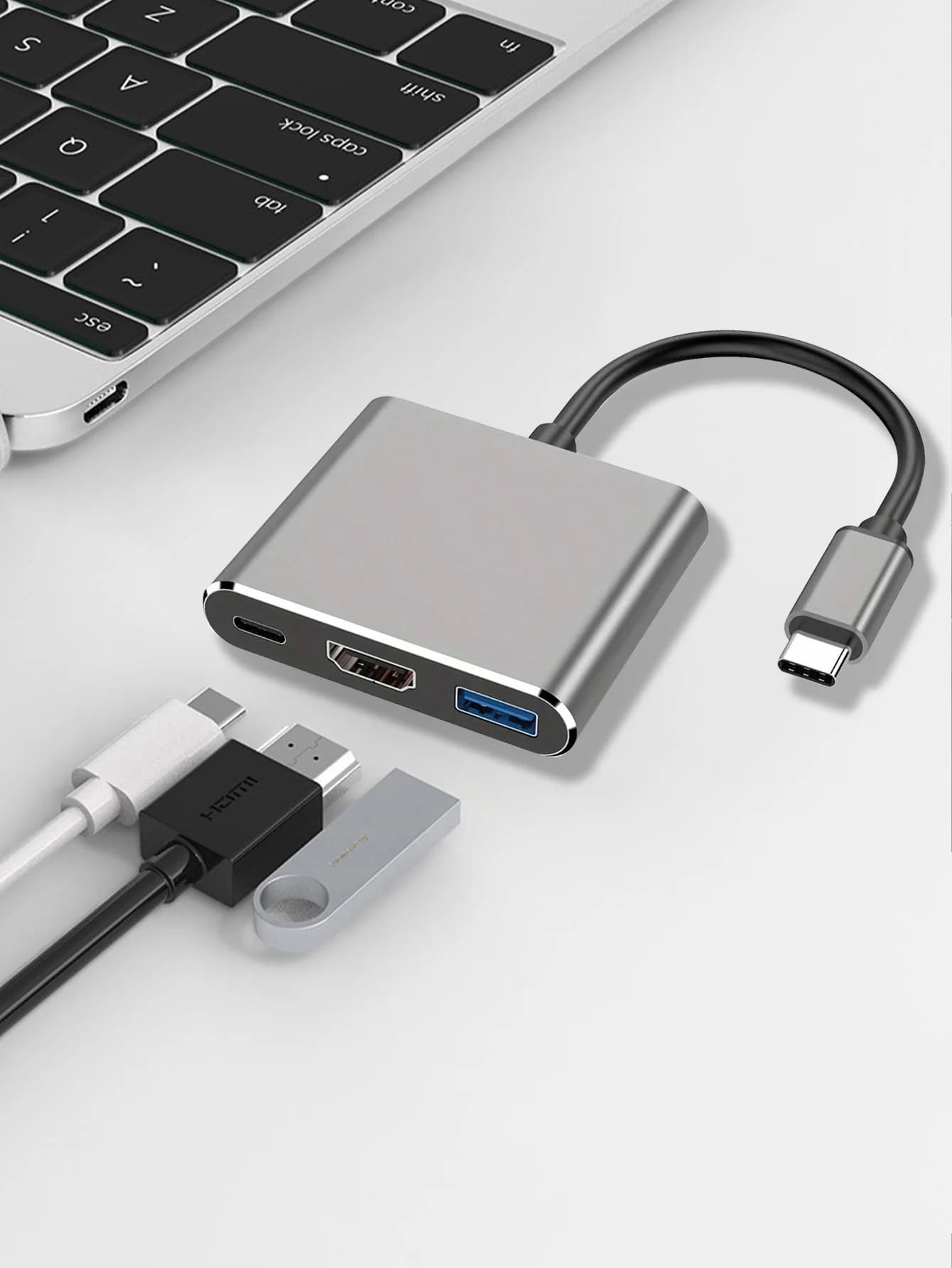 Dock di tipo C Schermo di proiezione video HD Dock 3 in 1 Cavo hub adattatore per proiettore TV Docking per utensili