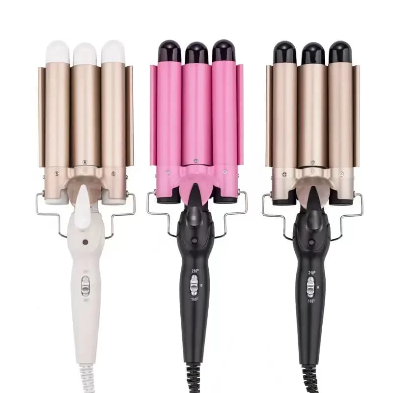 Professional curling Ceramic hair Bigodino Wave Waver Styling Tools Styler Bacchetta Bigodino for three barrel hair Automatic