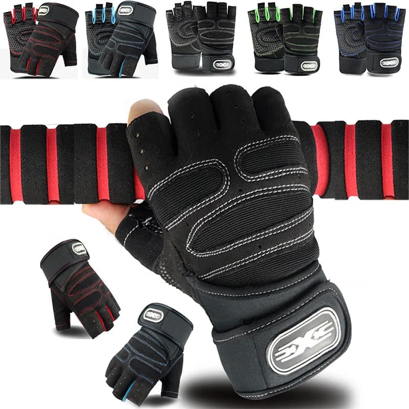 Women's Fitness Gloves Cycling Gloves Gym Half-Datening Exercise Non-slip Wrist Guard Weight Lift Gloves