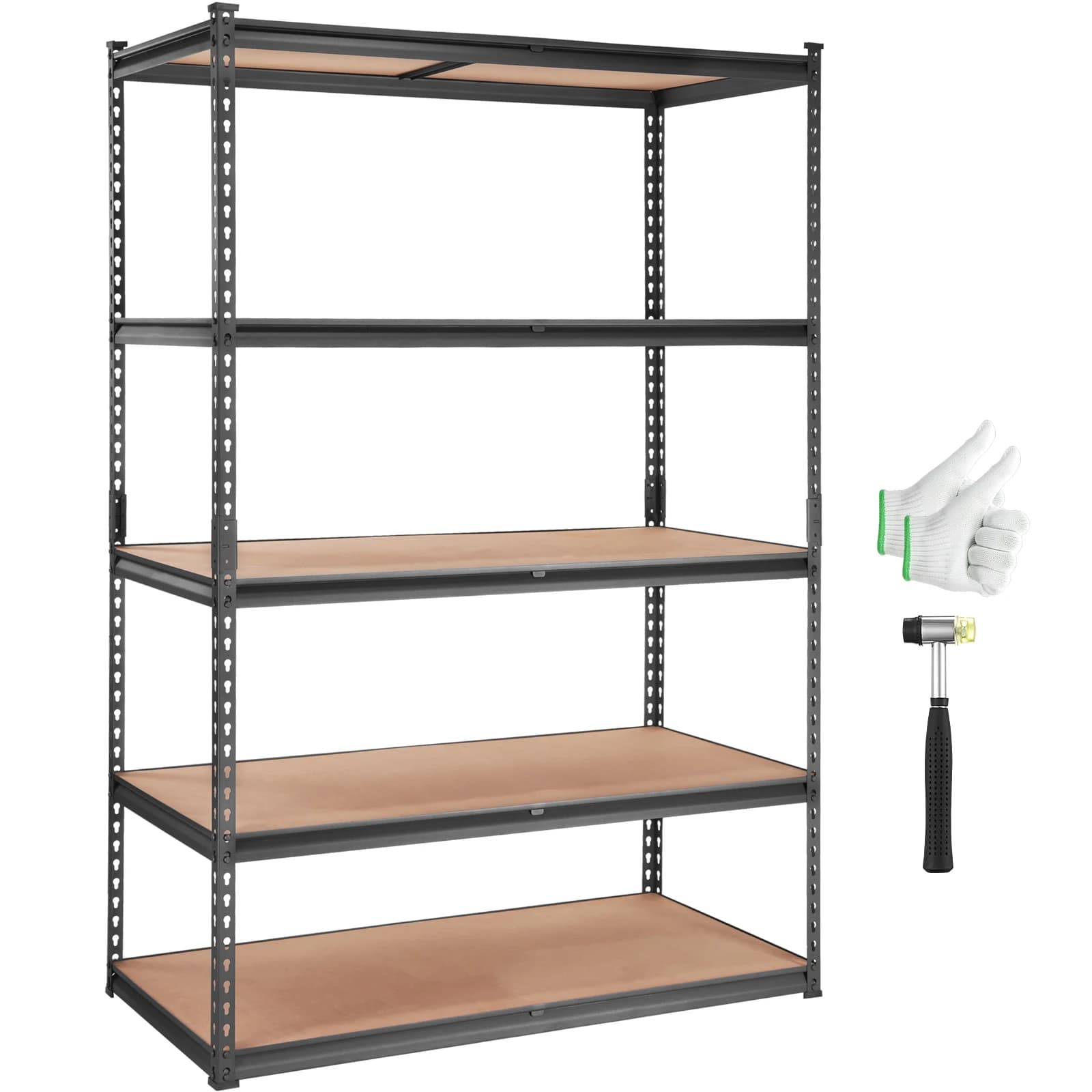 SucceBuy 5 Layer Standing Rack Metal Rack for Kitchen Resistant Organizer Living Warehouse Flower Holder