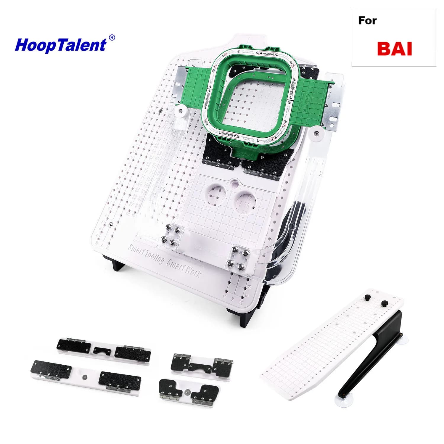 Kit Stazione di Ricamo Hooping HoopTalent con Telaio Magnetico 5.1x5.1 per Macchine da Ricamo Bai MIRROR-1201/1501/M22 VISION-1201/1501/V22