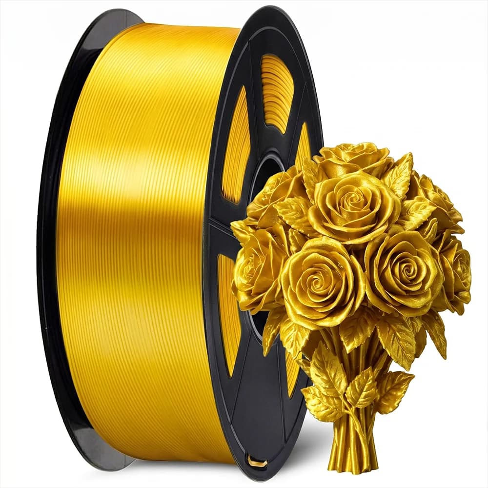3D Filament 1.75, Shiny Silk PLA Filament with Smooth Silky Surface,Dimensional Accuracy +/- 0.02mm,250G