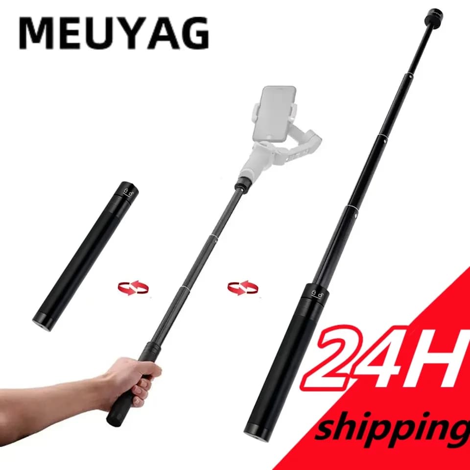 MEUYAG Invisible Selfie Auction Extensible for Insta360 X5 X4 X3, GoPro 13 12, DJI Action 5 4 3, Aluminum Camera Support