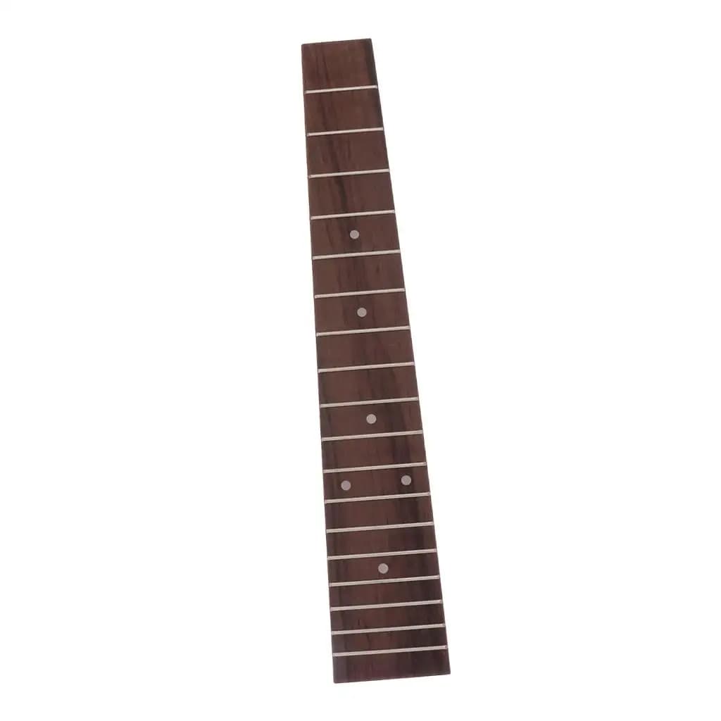 Parti di ricambio per tastiera per ukulele con tastiera per ukulele in palissandro 18 tasti 11,42x1,38x1,89 pollici
