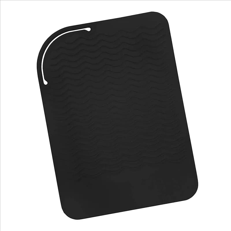 ABUN-2X Black Silicone Heat Resistant Travel Mat, Anti- Heat Bearing for Hair Plates, Ironing Irons and other hot styling tools