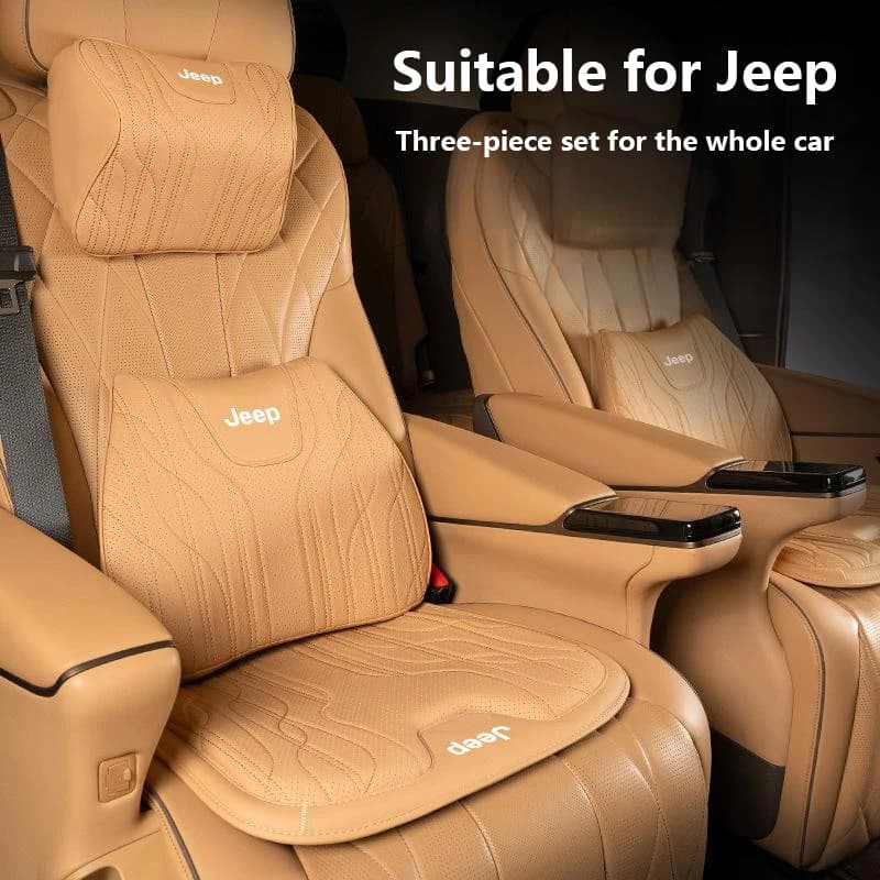 Universal Poggiat and Lombare Support Integrated for Jeep Wrangler Grand Cherokee, Leather Nappa Covers, Car Accessories