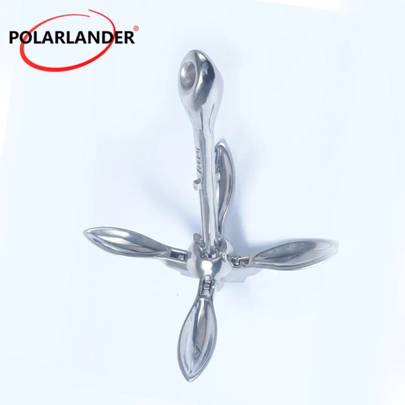 Folding Grapnel Anchor Galvanized Collapsible Boat Anchor 1.5lb for Small Craft Dinghy Kayak