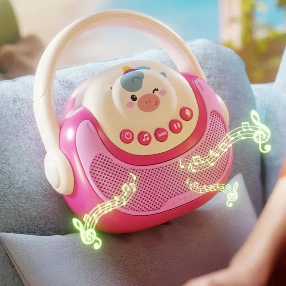 Portable Wireless Karaoke Children's Connect Phone Recordable Singing Machine Music with Light Karaoke Machine Children Singing