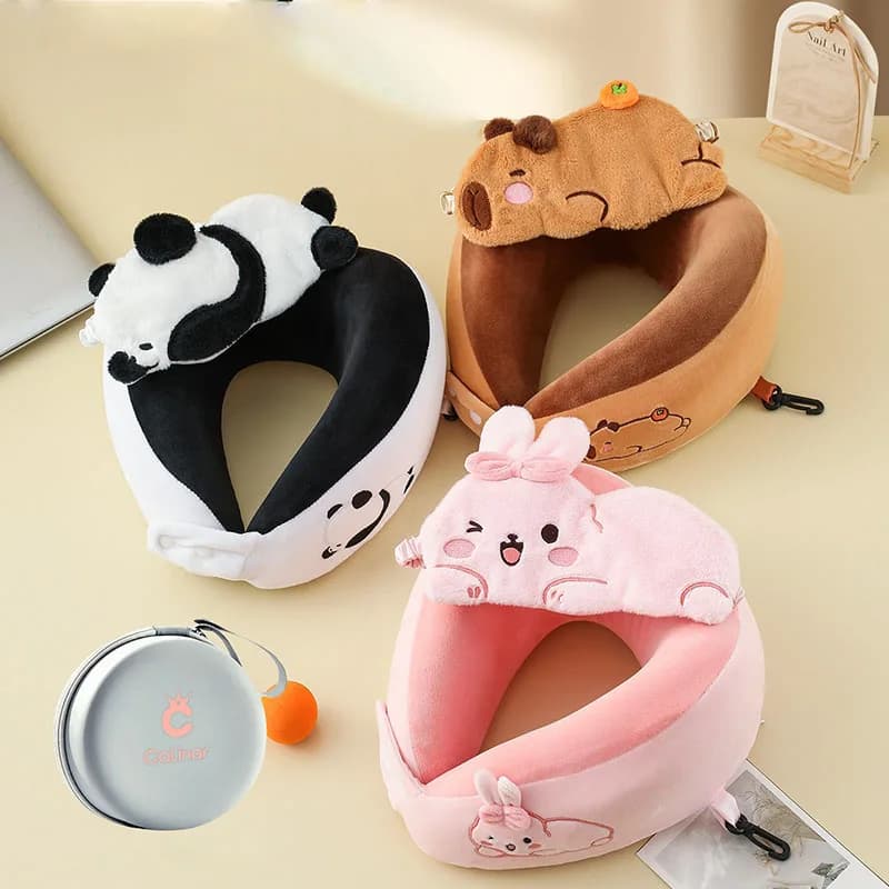 Simpatico cuscino per il collo a forma di U Cuscino cervicale per il collo da ufficio Cuscino a forma di U Viaggio in auto Memory Foam Essenziale Tessili per la casa