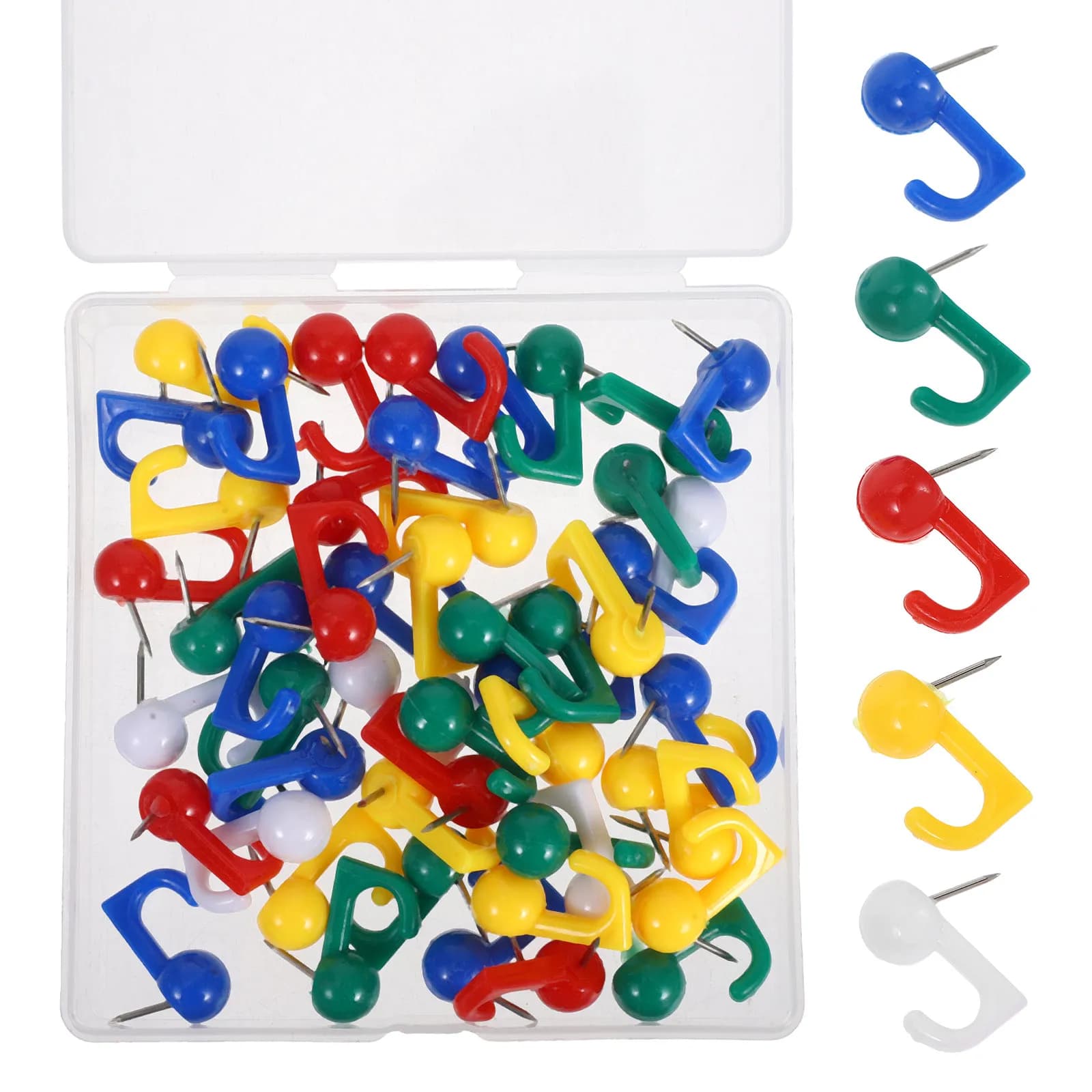 50 Pezzi Ganci a Perno Decorativi per Parete, Ganci per Appendere Oggetti Leggeri, Accessori per Pannelli in Sughero