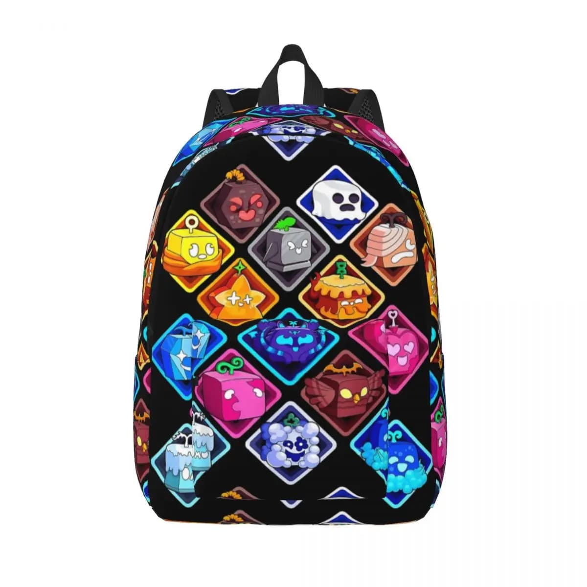 B-Blox Zaino Casual con Personaggi Divertenti e Frutta, Resistente, per Scuola Superiore, Lavoro, Gioco, per Uomini e Donne, Borsa a Tracolla per Laptop
