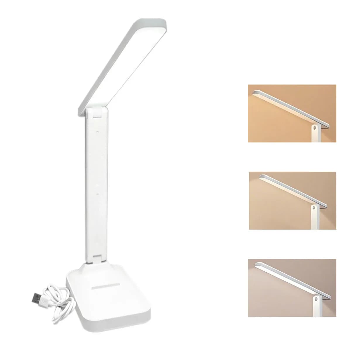 Lampada da lettura a LED, luce notturna, lampada da scrivania, illuminazione per ufficio, dimmerabile, ricarica USB, illuminazione per decorazioni domestiche