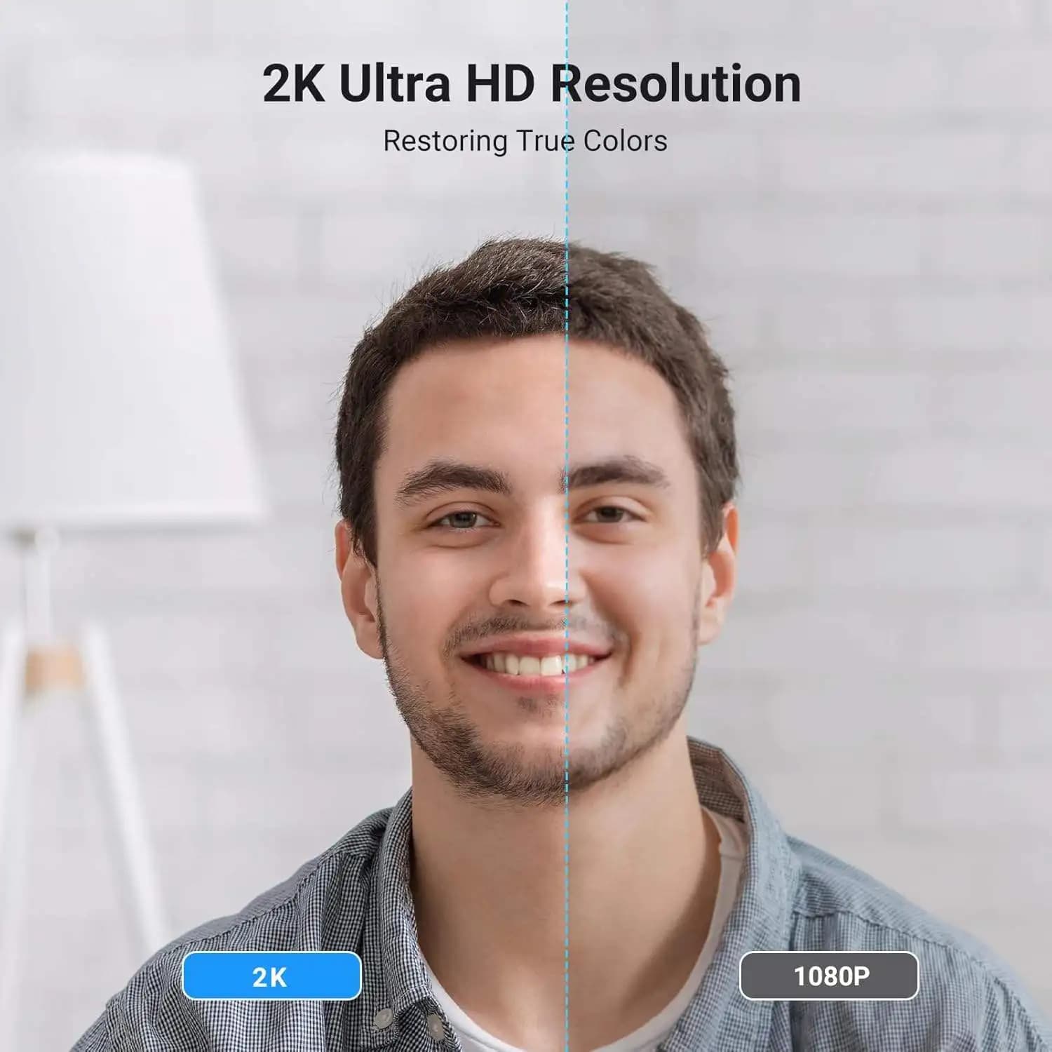 UGREEN 2K Webcam for PC Ultra HD 1080P Computer Webcam with Microphone,PC Camera with Privacy Cover,USB for Streaming