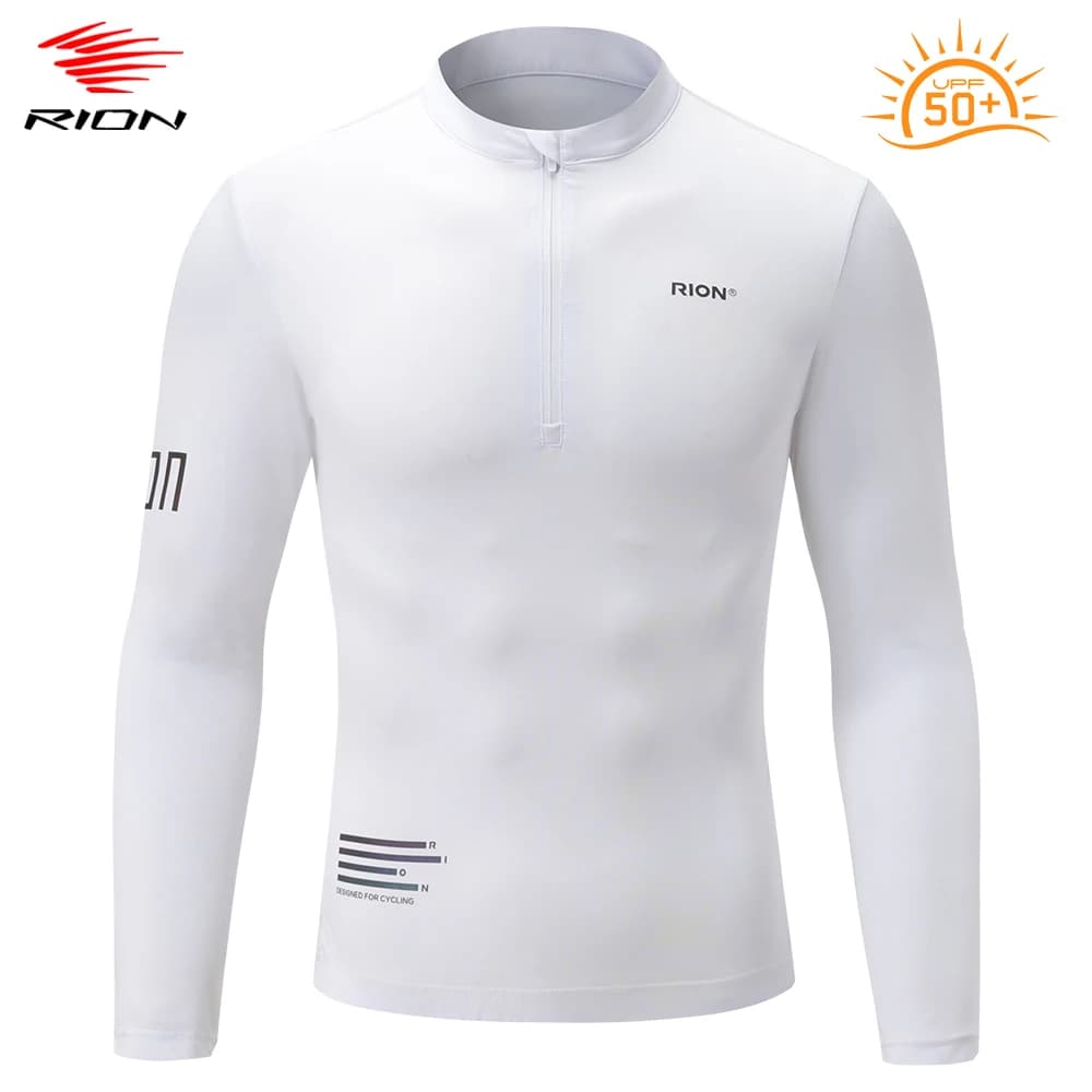 Cycling jersey RION long sleeve MTB T-shirts for Mountain Bike UPF 50 + solar protection bicycle clothing for riding on reflective road