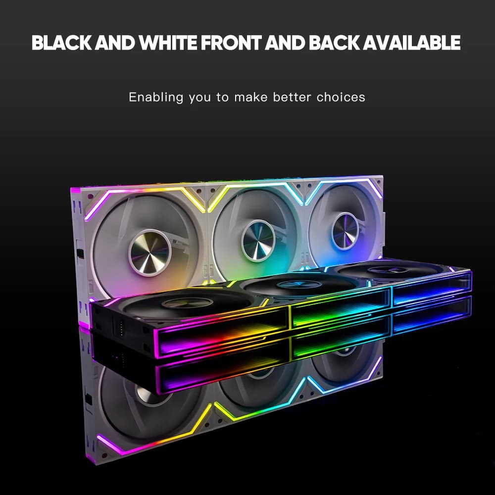 Infinite Mirror Fan Fans with 120mm Modular ARGB Wireless Joints Jungle Leopard Interstellar V2RS