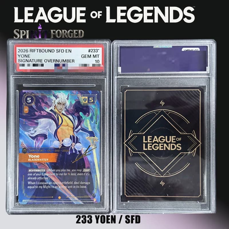 Carta Proxy Fai-da-Te in Inglese 2026 League of Legends Sfd-Spiritforged # 233* Collezione Yone Signature Overnumber Carte da Gioco Anime