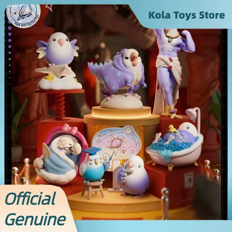 Genuine Plzdot Bird Taro Round Blind Box Birds And Flowers Series Mini Abstract Figurine Desktop Decoration Mystery Box Gifts