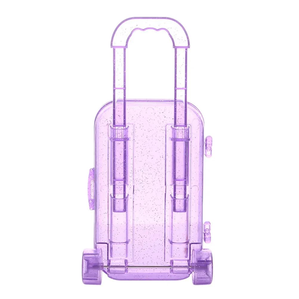 2 Pezzi Accessori Valigia Bambino, Mini Valigetta in Plastica, Contenitore Portaoggetti per Bambini e Bambine, Divertente Decorazione Modello Valigia