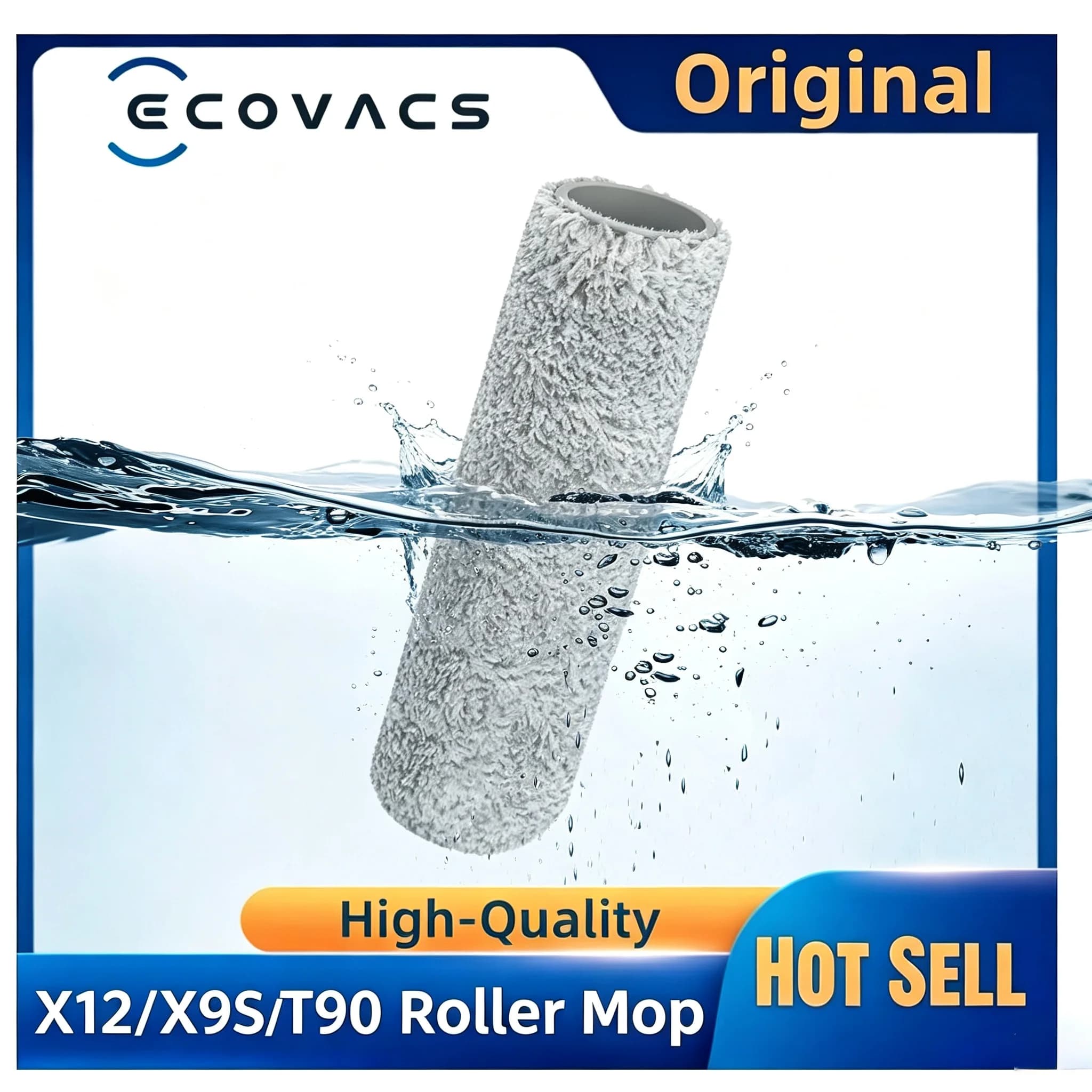 Robot Roller Mop For ECOVACS DEEBOT X12 PRO OMNO / X9S PRO OMNI / T90 PRO OMNI Mop Cloth Roller Brush Part