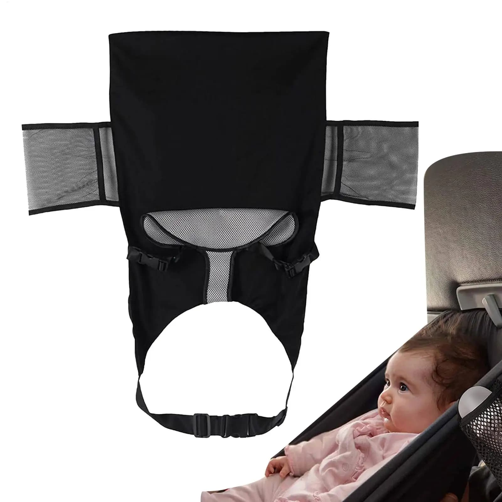 Prolunga regolabile per sedile aereo per bambini piccoli Aiuto per dormire da viaggio Poggiapiedi portatile Amaca traspirante con tasca