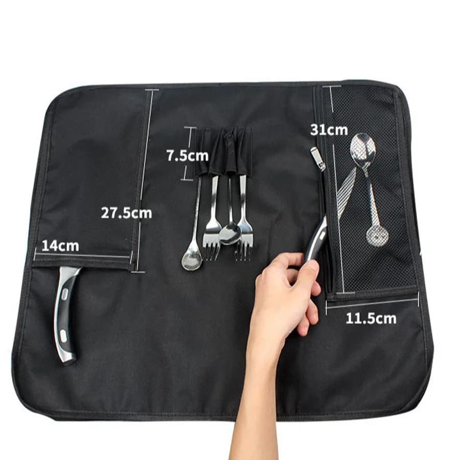 Borsa per coltelli da chef portatile Oxford Mannaia da cucina professionale durevole Tasca portaoggetti giapponese Borsa per trasporto in rotolo Organizzatore da esterno