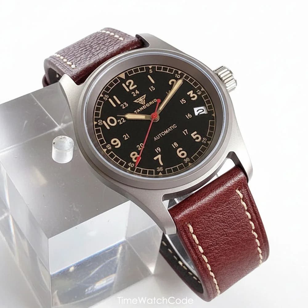 Customized Watch Titanium NH35A Watch Automatic Men's Watch Pilot 36mm 200m Waterproof Sapphire Crystal Customize Date