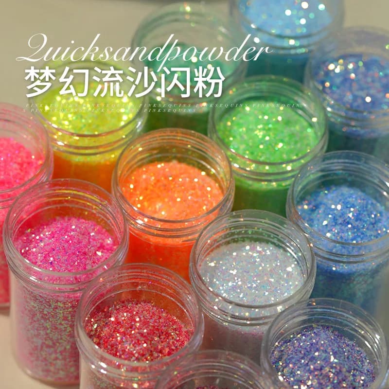 1jar iridescente Bulk Glitter polvere per unghie pigmenti scintillanti decorazione accessori per Manicure artigianato fai da te forniture per unghie professionisti