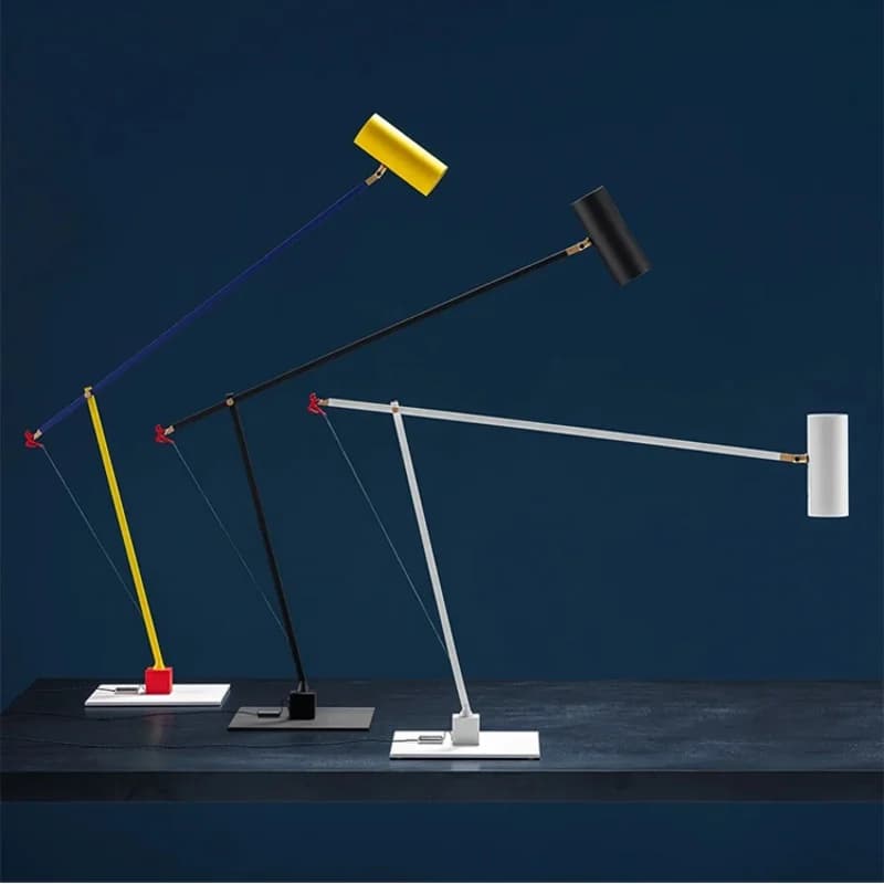 Lampada Arcobaleno in Metallo con Braccio Lungo, Luce Decorativa per Camera da Letto, Altezza Regolabile e Rotazione, Lampada da Scrivania e da Terra per Cameretta