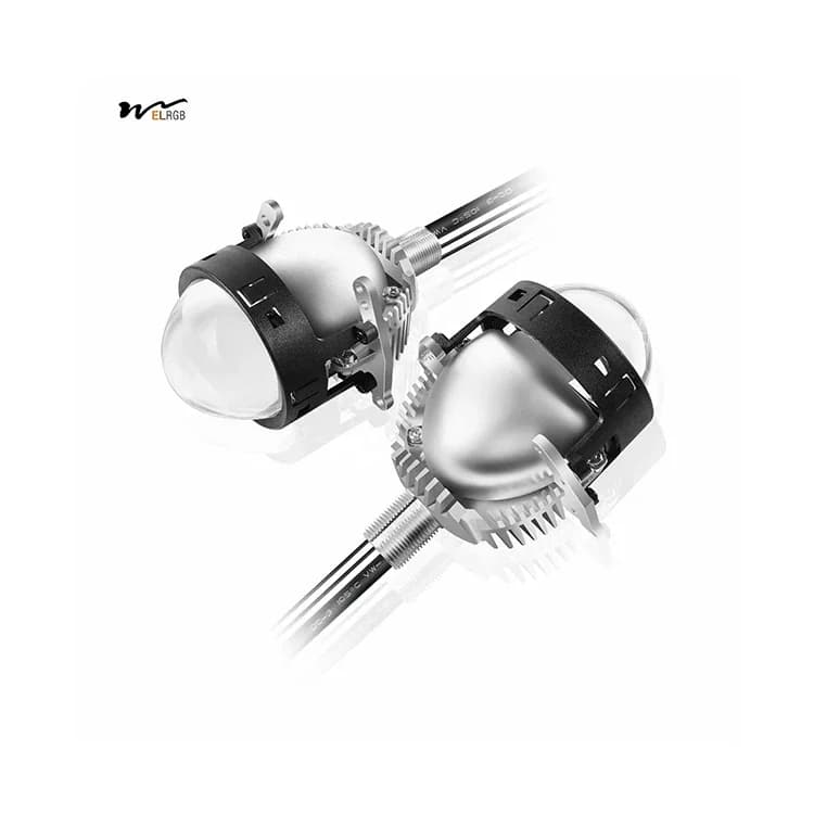 Kit di Modifica Fari a Doppia Lente LED, Luci LED per Auto, Modifica Stile Auto, Lente Proiettore Abbaglianti/Anabbaglianti