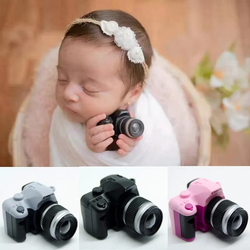 Puntelli per fotografia per bambini Piccola fotocamera reflex Mini oggetti di scena Accessori per riprese neonato Oggetti di scena creativi Decorazioni fotografiche