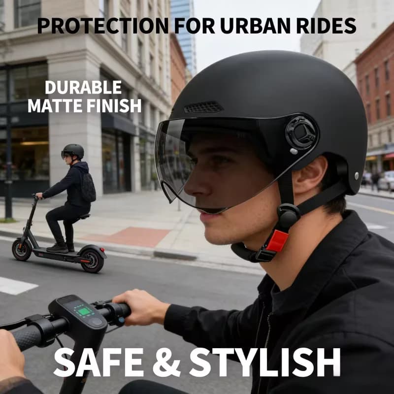 3C Certificate Electric Bike Helmet, Adult Scooter Safety Helmet, Integral Bike Helmet, Unisex Protective Equipment for Guide
