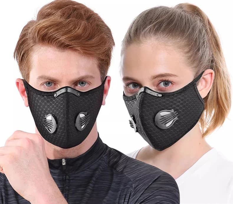 Cycling Mask Sports Lavabile Reusable with Filter Dust Mask Men's Cycling Mask Horse Riding Mask Active Carbon Filters