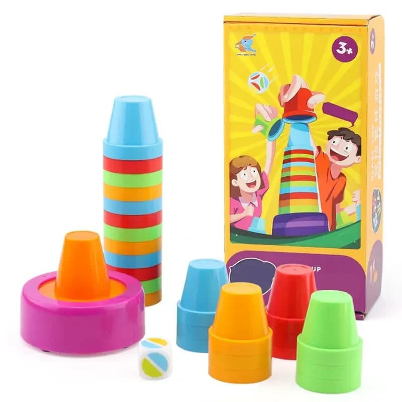 Tazza impilabile abbinata ai colori Giocattoli per bambini Gioco sensoriale Formazione del pensiero logico Gioco da tavolo Giocattoli educativi per bambini