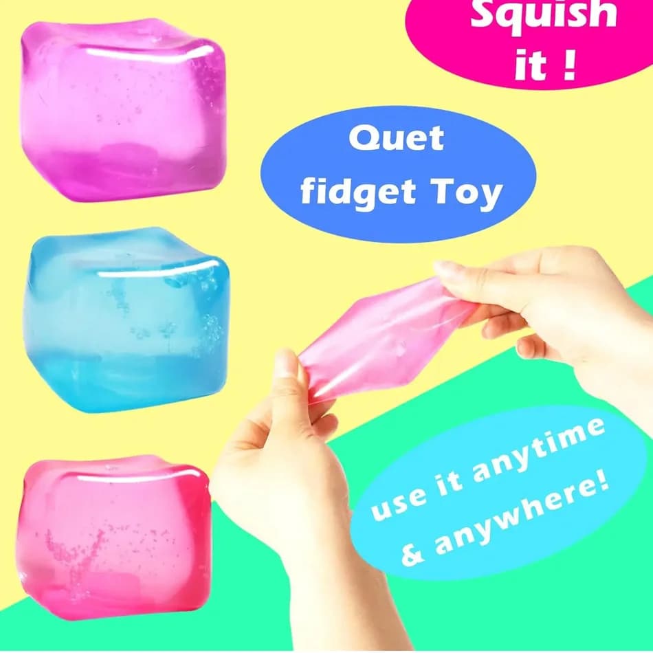 Square gel ice cube kneading music slow rebound maltose ice cube pressure relief ball Halloween Christmas gift