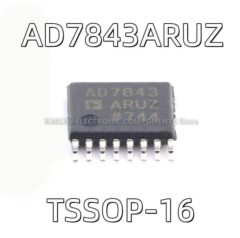 10 Pz/lotto AD7843ARUZ AD7843Touchscreen Controller 4 Wire Resistive 12 b Serial Interface 16-TSSOP