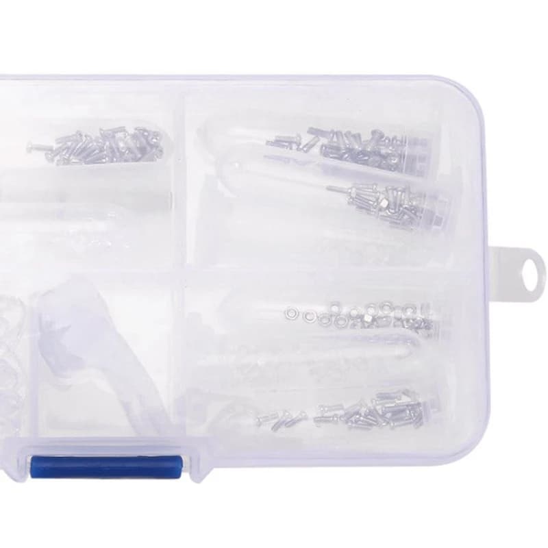 2X Kit di riparazione per occhiali ottici Viti per riparazione occhiali Cassetta degli attrezzi Occhiali da sole Vite Dado Nasello Assortimento Set