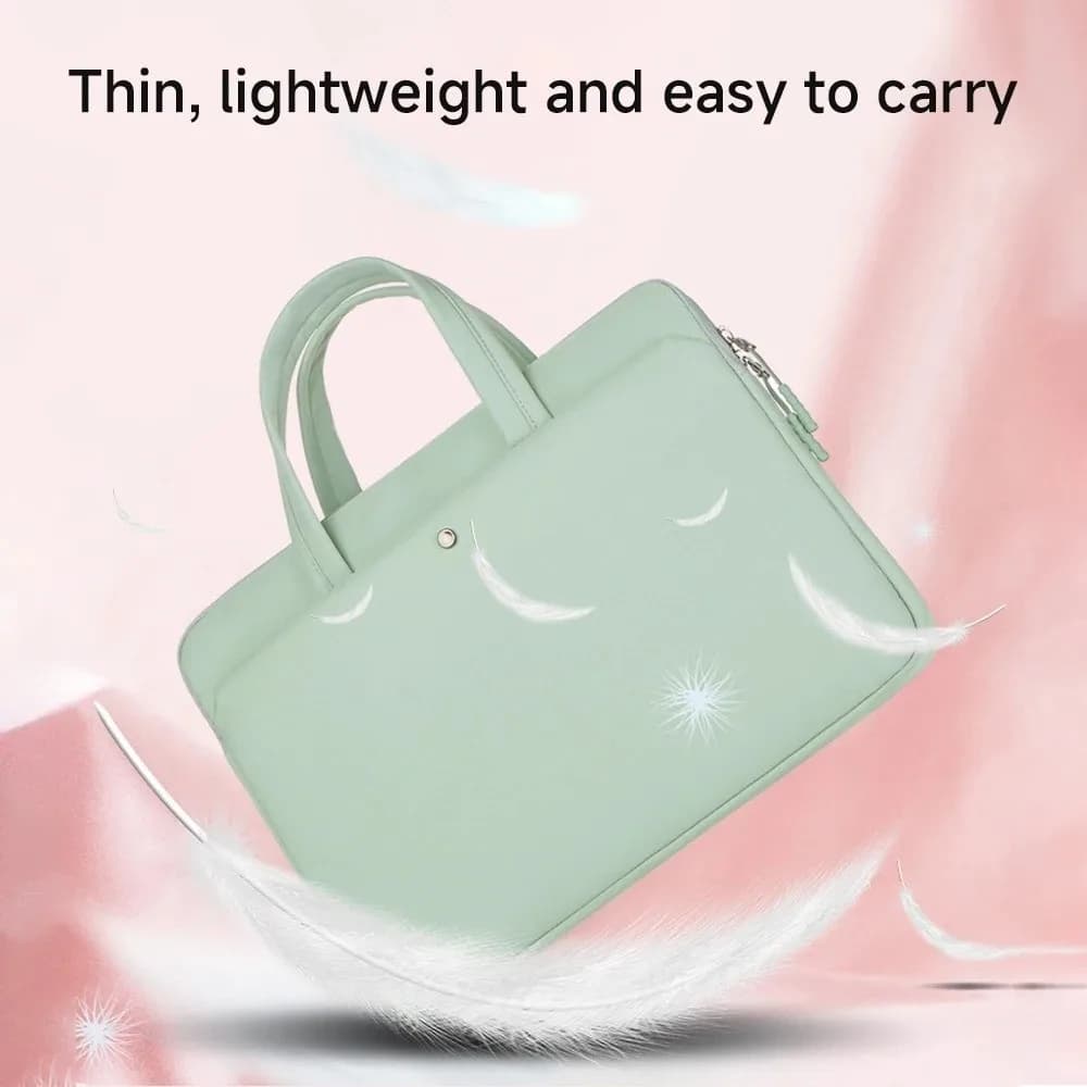 Borsa per laptop portatile con maniglia, leggera, ultra sottile, impermeabile, multistrato, custodia per notebook da donna
