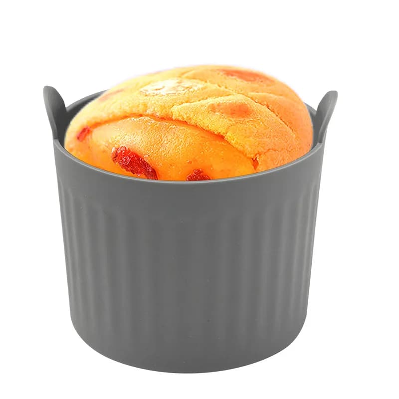1PC Silicone Air Fryer Fodere Antiaderente Muffin Cup Stampo Teglia Reusable Cupcake Cupcake Furnace Ramekins for Air Fryer Supplies