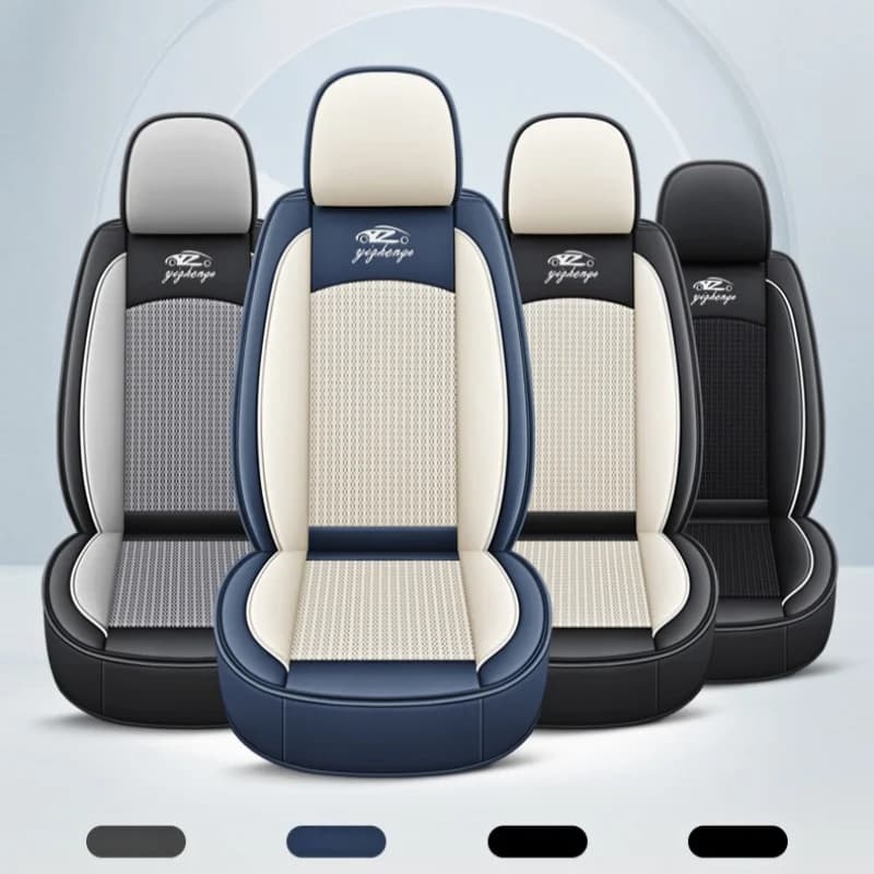 Coprisedile Anteriore Singolo, Lussuoso Coprisedile Auto in Seta Ghiaccio a Copertura Totale, Universale, con Texture Delicata, Anti-Piega, Confortevole, Traspirante e Resistente all'Usura, Adatto a Tutte le Stagioni, Design Ergonomico, Supporto Laterale Tridimensionale, Migliora l'Esperienza di Guida, Disponibile in Quattro Colori, Cuscino per Sedile Auto, Adatto per Berlina, SUV, Pickup e Altri Modelli Vari