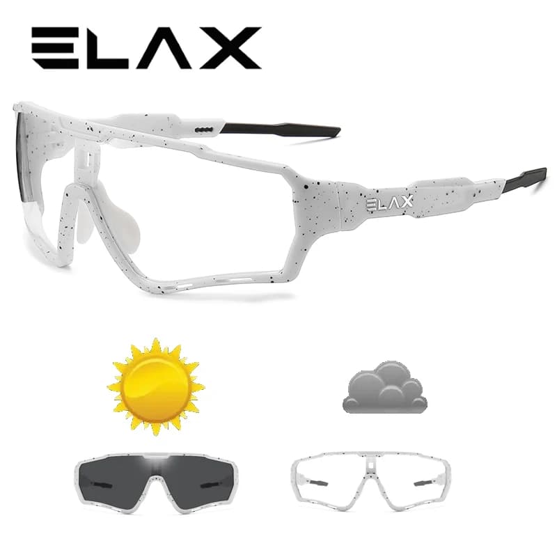 ELAX Brand New uomo donna Mtb occhiali da bicicletta fotocromatici nuovi occhiali da sole per bici occhiali da sole sportivi occhiali da ciclismo