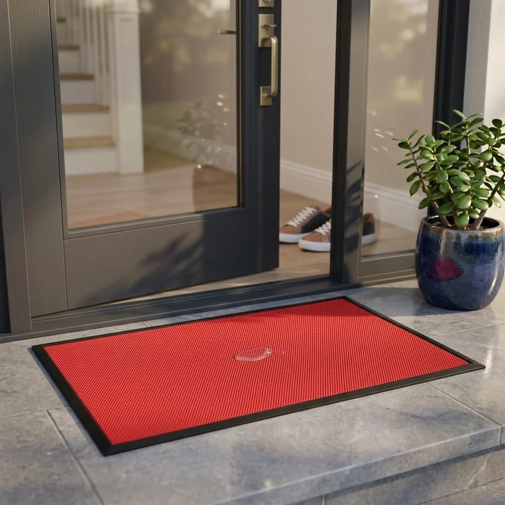 Tappetino Antiscivolo in PVC Resistente alle Macchie, Impermeabile con Base in Gomma Durevole, per Interni ed Esterni, Ingresso, Decorazione Casa