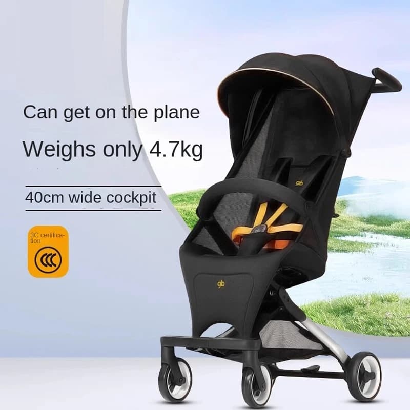 Passeggino Goodbaby Boardable, leggero e pieghevole, con cabina larga 40 cm, pesa solo 4,7 kg.