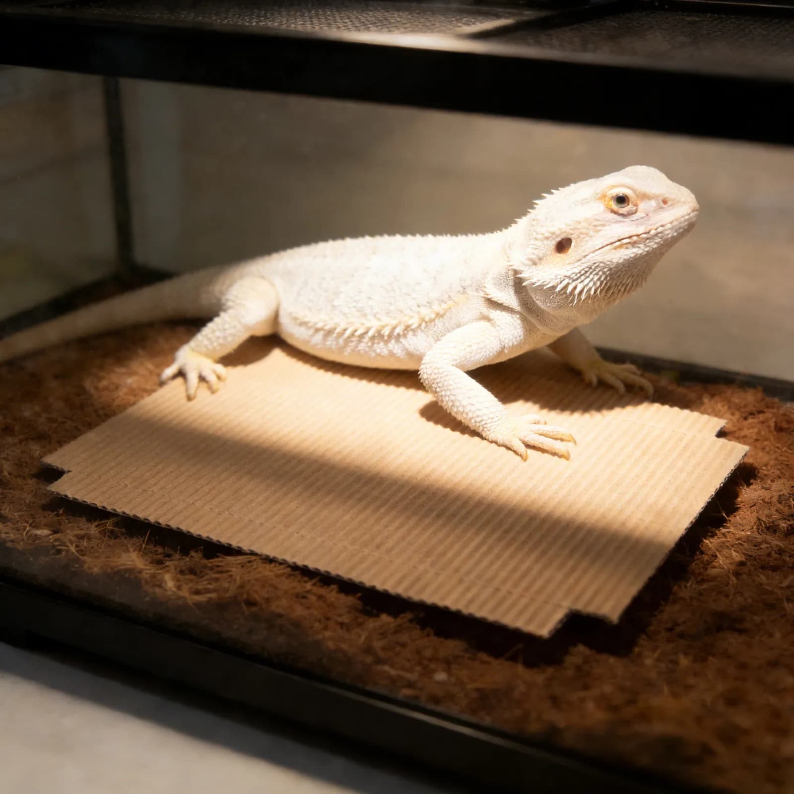 100 Pezzi di Carta Ondulata per Terrario di Rettili 12,8x8, Substrato ad Alta Assorbenza per Gabbie di Gechi, Serpenti e Tartarughe Barbate