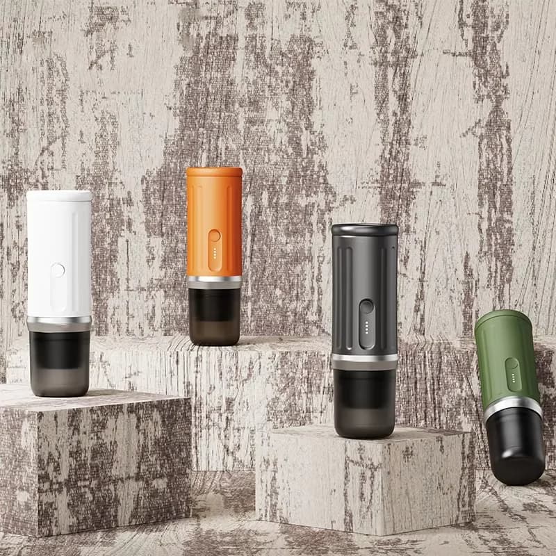 Macchina per Espresso Elettrica Portatile con Sistema di Acqua Calda, Pressione 20 Bar per Uso Domestico, Esterno, Hotel, Auto e Camper